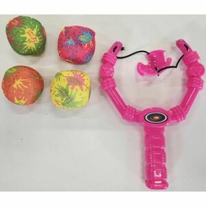 ARTYK SLINGSHOT FOR SHOOTING SOFT BALLS Praștie pentru aruncarea mingilor moi, roz, mărime imagine