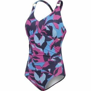 Speedo SHAPING PRITNED V NECK 1 PIECE Costum de baie femei, albastru închis, mărime imagine