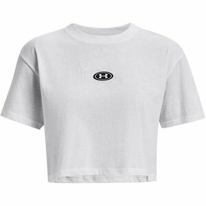Under Armour BRANDED LOGO CROP Tricou pentru damă, alb, mărime imagine