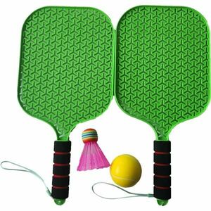 ADAR SET OF RACKETS WITH BALL AND SHUTTLECOCK Rachete cu minge și coș, verde, mărime imagine