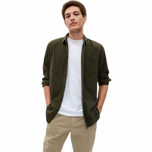 GAP FA23 MIDWEIGHT HEATHER FLANNEL Cămașă bărbați, kaki, mărime imagine