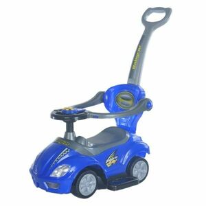 BABY MIX MEGA CAR 3v1 Vehicul pentru copii cu bară de ghidare, albastru, mărime imagine