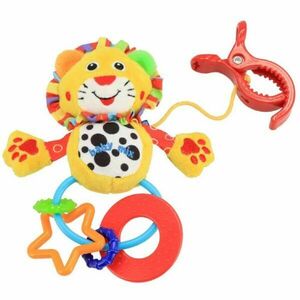 BABY MIX GEPARD Jucărie din pluș cu zornăitoare, galben, mărime imagine