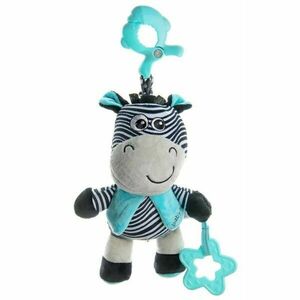 BABY MIX ZEBRĂ Jucărie din pluș cu clip, negru, mărime imagine