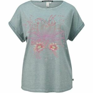 s.Oliver QS PRINT NOOS Tricou de damă, verde deschis, mărime imagine