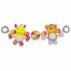 BABY MIX HIPOPOTAM & MAIMUȚĂ Zornăitoare din pluș, mix, mărime imagine