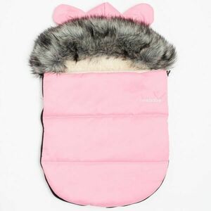 NEW BABY ALEX WOOL Sac de dormit de iarnă cu glugă, roz, mărime imagine