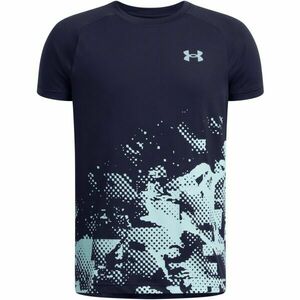 Under Armour TECH GRAPHIC Tricou de băieți, albastru închis, mărime S imagine