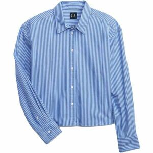 GAP LS CROPPED POPLIN Cămașă de damă, albastru deschis, mărime imagine