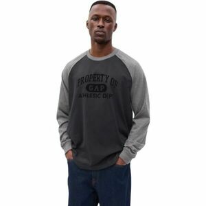 GAP LS LOGO RAGLAN Tricou bărbătesc, gri închis, mărime imagine