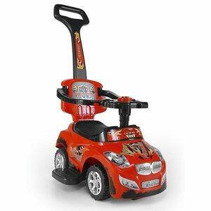 MILLY MALLY HAPPY Vehicul pentru copii 2 în 1, roșu, mărime imagine