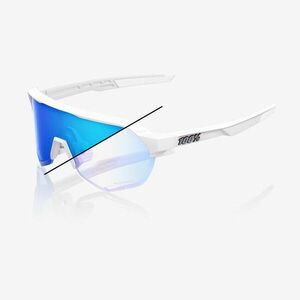 Ochelari de soare 100% S2, Bastille LE - Pearl White Glitter - Blue Mirror Photochromic imagine