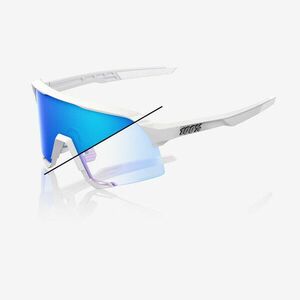 Ochelari de soare 100% S3, Bastille LE - Pearl White Glitter - Blue Mirror Photochromic imagine