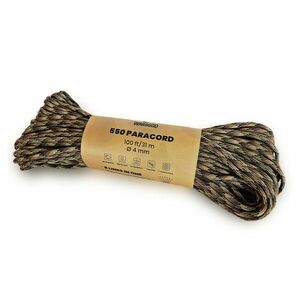 WARAGOD Paracord 550 frânghie 31 m cu diametrul de 4 mm, camo coyote imagine