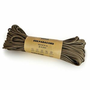 Coardă WARAGOD Paracord 550, 31 m cu diametru de 4 mm, coyote imagine