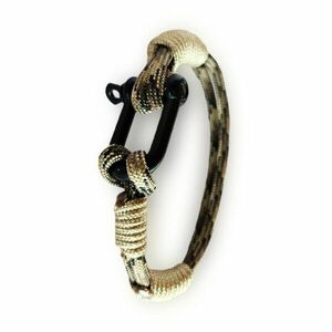 WARAGOD Brățară Paracord cu fermoar metalic Faila, camo coyote imagine