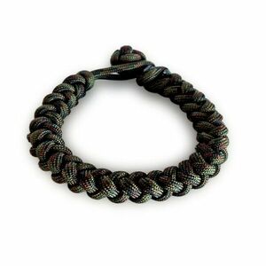 WARAGOD Brățară Paracord cu închidere reglabilă Ectar, verde camuflaj imagine