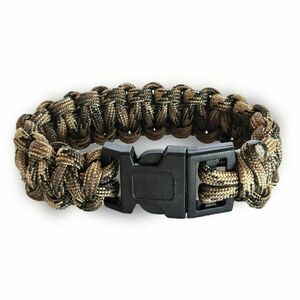 WARAGOD Paracord brățară cu clip de plastic Corna, camo coyote imagine