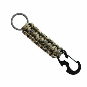 WARAGOD Breloc multifuncțional de supraviețuire cu paracord 4 în 1 Sanya, camo coiot imagine