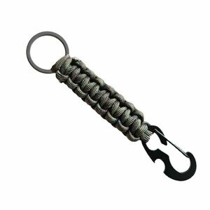 Breloc multifuncțional WARAGOD cu paracord de supraviețuire 4 în 1 Sanya, verde camo imagine