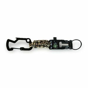 Breloc multifuncțional WARAGOD cu paracord, 8 în 1, Laito, camo coiot imagine
