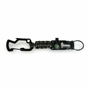 Breloc multifuncțional WARAGOD cu paracord de supraviețuire 8 în 1 Laito, verde camo imagine