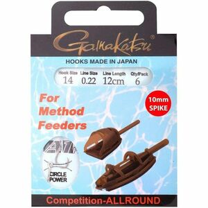 Montura Gamakatsu Method Hair Spike PCHR, 12cm, 6buc/plic (Marime Carlige: Nr. 6) imagine
