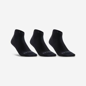 Set 3 Perechi Şosete Mid Tenis RS160 Negru Adulți imagine