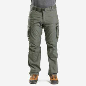 Pantalon Cargo Modulabil Trekking călătorie TRAVEL 500 Kaki Bărbați imagine