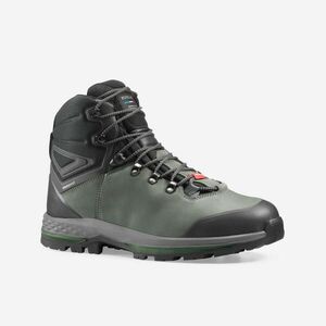 Bocanci Înalți Lați din piele Impermeabili Trekking MT100 Bărbați imagine