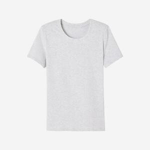 Tricou fitness din bumbac provenit din material reciclat Gri Damă imagine