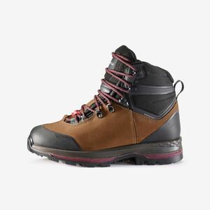 Bocanci Înalți Lați din piele Impermeabili Trekking MT100 Damă imagine