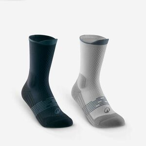 Set 2 perechi Șosete lungi Drumeție HIKE500 Albastru Copii imagine