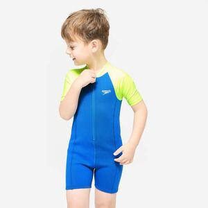 Combinezon neopren shorty înot Speedo Albastru-Galben Copii 2-5 ani imagine