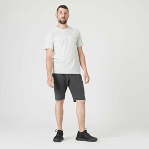 Tricou parkour gri bărbați Respirant, fluid, rezistent imprimeu gri. imagine