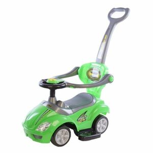BABY MIX MEGA CAR 3v1 Vehicul pentru copii cu bară de ghidare, verde, mărime imagine