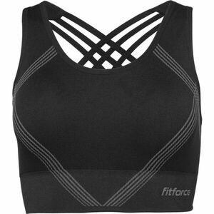 Fitforce GEMA Bustieră de alergare fără cusături damă, negru, mărime imagine