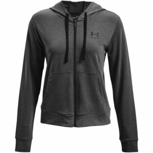 Under Armour RIVAL TERRY FZ HOODIE Hanorac damă, gri închis, mărime imagine