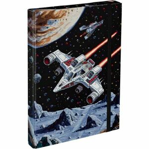 BAAGL PIXEL SPACE Mapă pentru caiete școlare A4, negru, mărime imagine