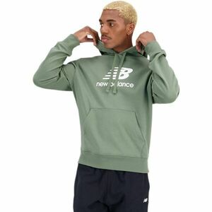New Balance ESSENTIALS STACKED LOGO FRENCH TERRY HOODIE Hanorac bărbați, verde, mărime imagine