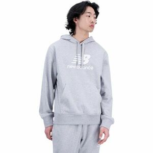 New Balance ESSENTIALS STACKED LOGO FRENCH TERRY HOODIE Hanorac bărbați, gri, mărime imagine