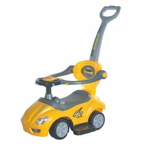 BABY MIX MEGA CAR 3v1 Vehicul pentru copii cu bară de ghidare, galben, mărime imagine