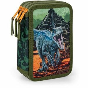 Oxybag JURASSIC WORLD Penar trei compartimente, verde închis, mărime imagine