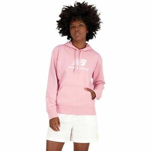 New Balance ESSENTIALS STACKED LOGO FRENCH TERRY HOODIE W Hanorac pentru femei, roz, mărime imagine
