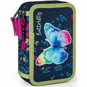 Oxybag MOTÝL 2 Penar trei compartimente, albastru, mărime imagine
