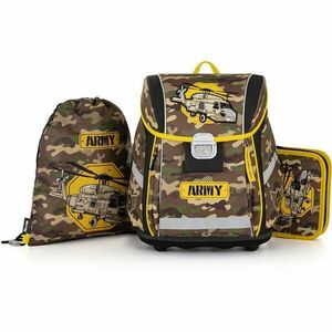 Oxybag LIGHT ARMY Set școlar, maro, mărime imagine