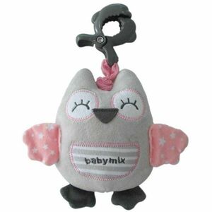 BABY MIX BUFNIȚĂ Jucărie de pluș cu clip, gri, mărime imagine