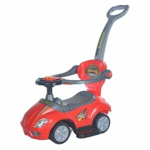 BABY MIX MEGA CAR 3v1 Vehicul pentru copii cu bară de ghidare, roșu, mărime imagine