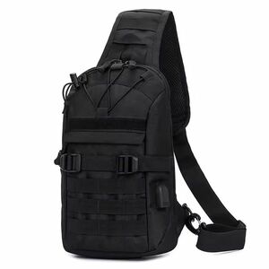 Rucsac cu o singură curea DRAGOWA TACTICAL Oscar, negru imagine