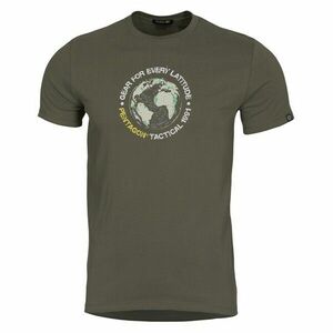 Tricou bărbătesc Pentagon cu mânecă scurtă Globe, verde închis imagine